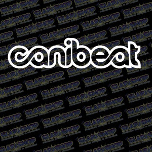 May include: White vinyl decal with the word "canibeat" in a stylized font. The letters are connected in a continuous loop.