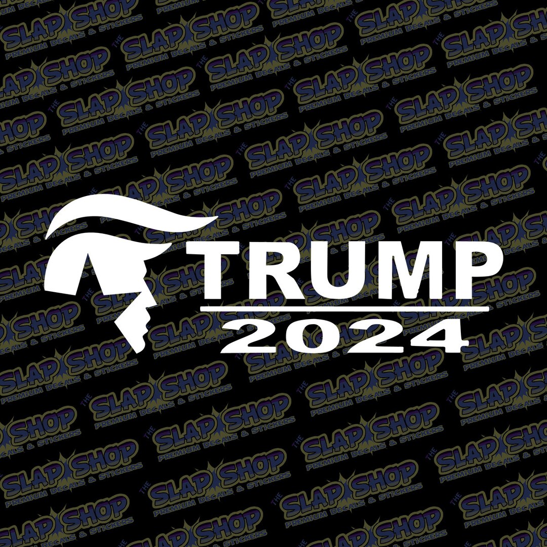 3 Pack Trump 2024 Stickers, 8 x 4 Inch, Big Trump Letters