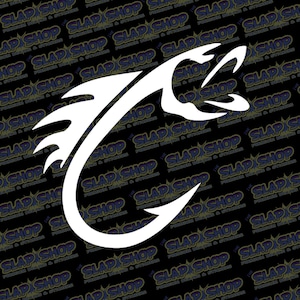 Hooked Fish Hunting And Fishing Vinyl Decal - Stickers - Click to Explore Colors & Sizes - Perfect Gift - Free Shipping!