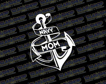 Navy Mom Die Cut Vinyl Decal for Car, Truck, Laptop, Window's CLICK to EXPLORE more colors and size options! And Free Shipping!