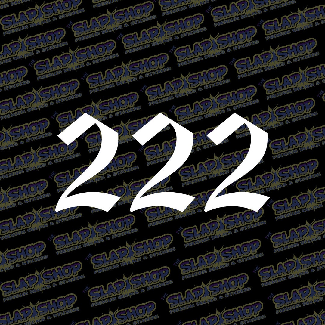 Angel Number 222 Die-cut Vinyl Decal Stickers Click to Explore Colors ...