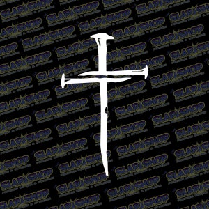 3 Nail Cross Die-Cut Vinyl Decal - Stickers - Click to Explore Colors & Sizes - Perfect Gift - Free Shipping!
