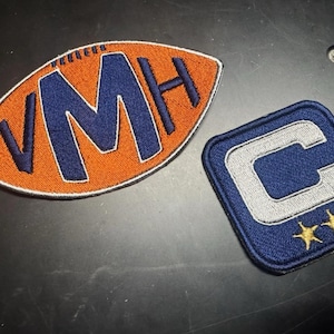 Chicago Bears Caleb Williams VMH Captain Jersey Patch Set IRON ON