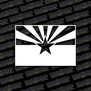 Arizona State Flag Die-Cut Vinyl Decal - Stickers - Click to Explore Colors & Sizes - Perfect Gift - Free Shipping!