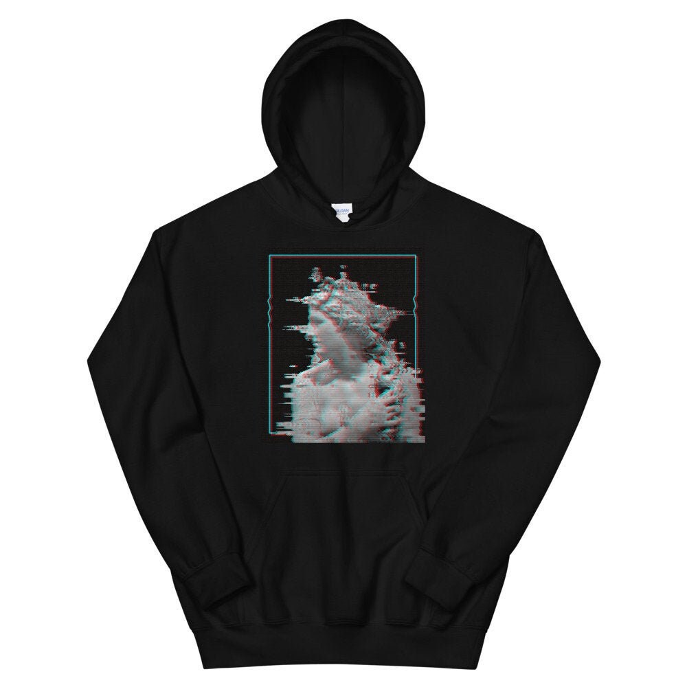 Greek Glitch Statue Unisex Hoodie Click to Explore More Colors Etsy
