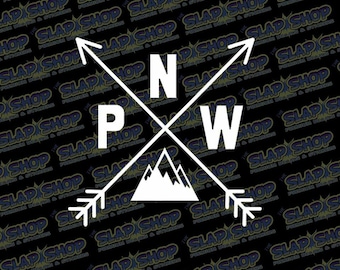 PNW Vinyl Decal | Mountain Forest Car, Laptop & Adventure Sticker