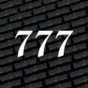 Angel Number 777 Die-Cut Vinyl Decal - Stickers - Click to Explore Colors & Sizes - Perfect Gift - Free Shipping!