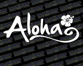 Aloha Vinyl Decal – Hawaiian Car, Laptop & Water Bottle Sticker