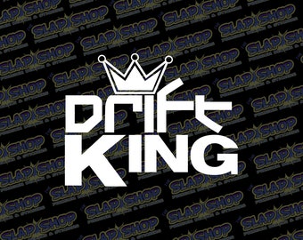 Drift King Vinyl Decal | JDM Drift Car, Laptop & Window Sticker