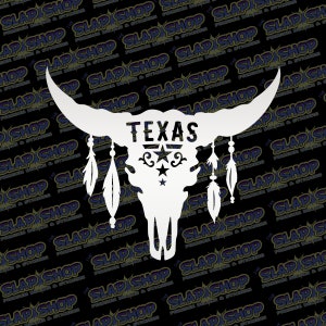 Texas Longhorn Die-Cut Vinyl Decal - Stickers - Click to Explore Colors & Sizes - Perfect Gift - Free Shipping!