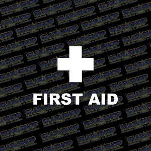 First Aid Decal | Vinyl Sticker for Safety, Office, Kit, Door & Business Signage