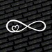 Infinity Heart Symbol Logo Vinyl Decal - Etsy UK