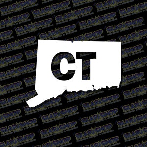 Connecticut Vinyl Decal | State Sticker | Car, Laptop and Water Bottle Decoration