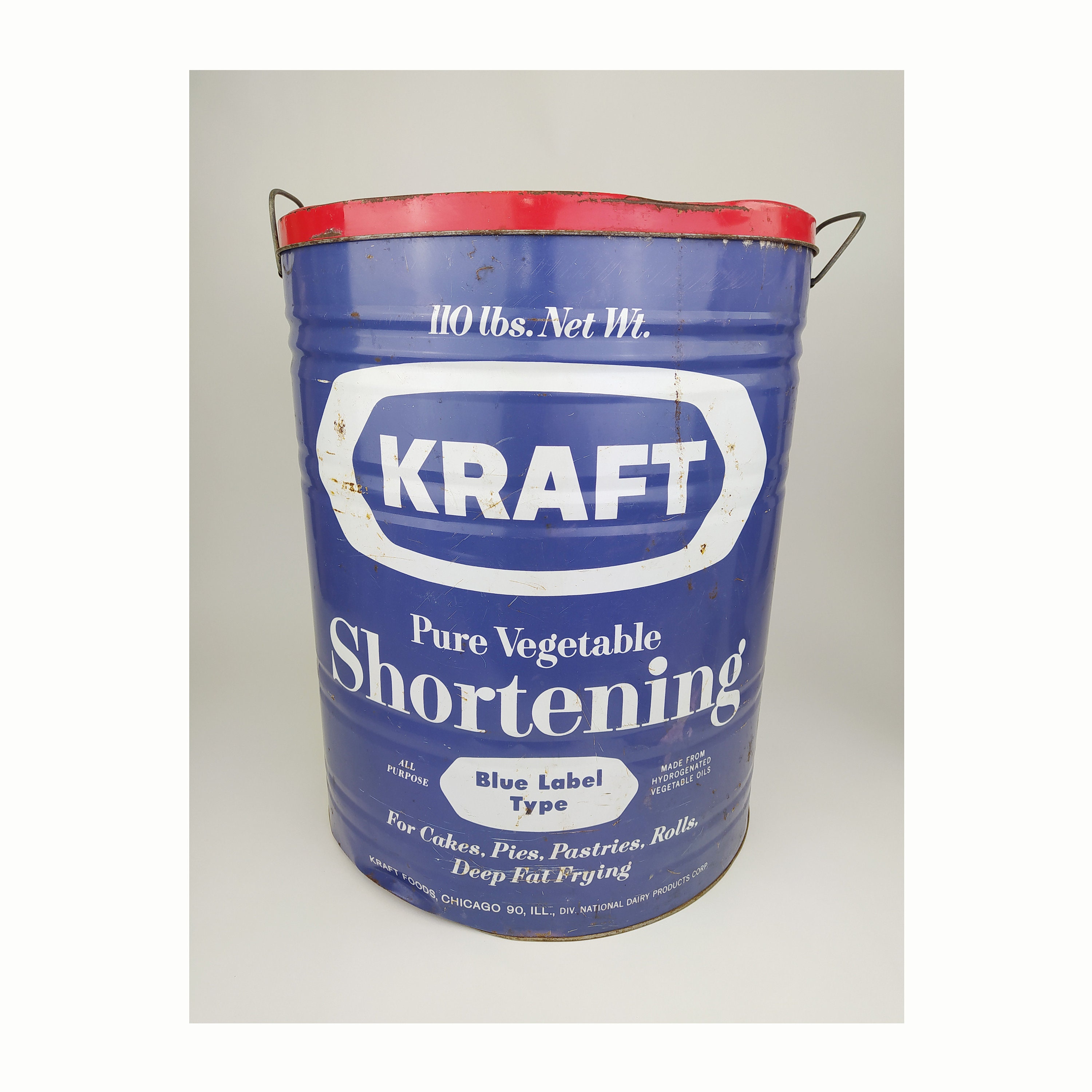 HUGE 20 110lbs KRAFT Pure Vegetable Shortening Tin Etsy