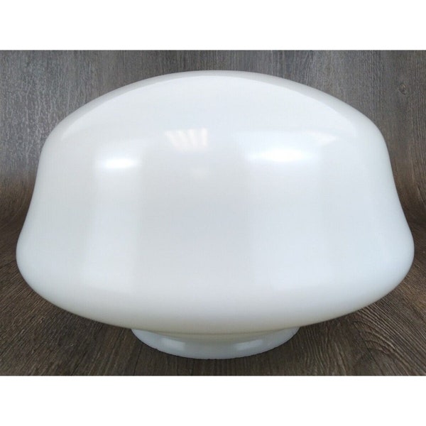 12" Large Diner/School House Milk Glass Light Shade Globe Mid Century Fits 5.5"