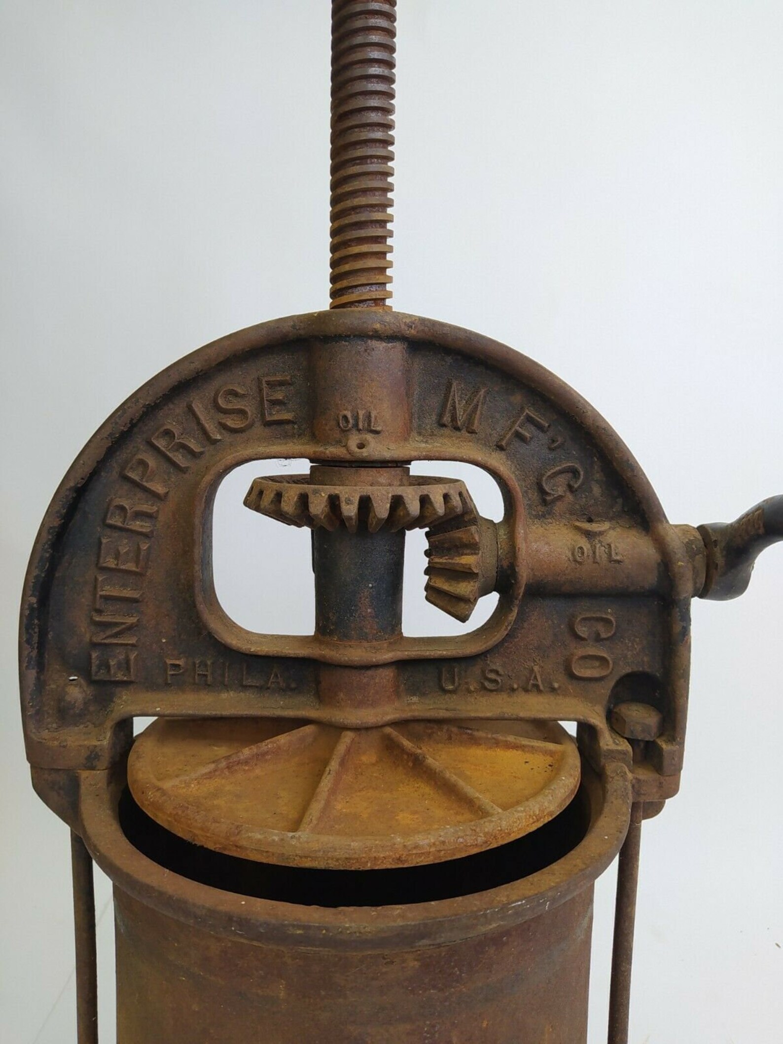 8qt Enterprise Mfg Co Sausage Stuffer Fruit Lard Press w/Plate Etsy