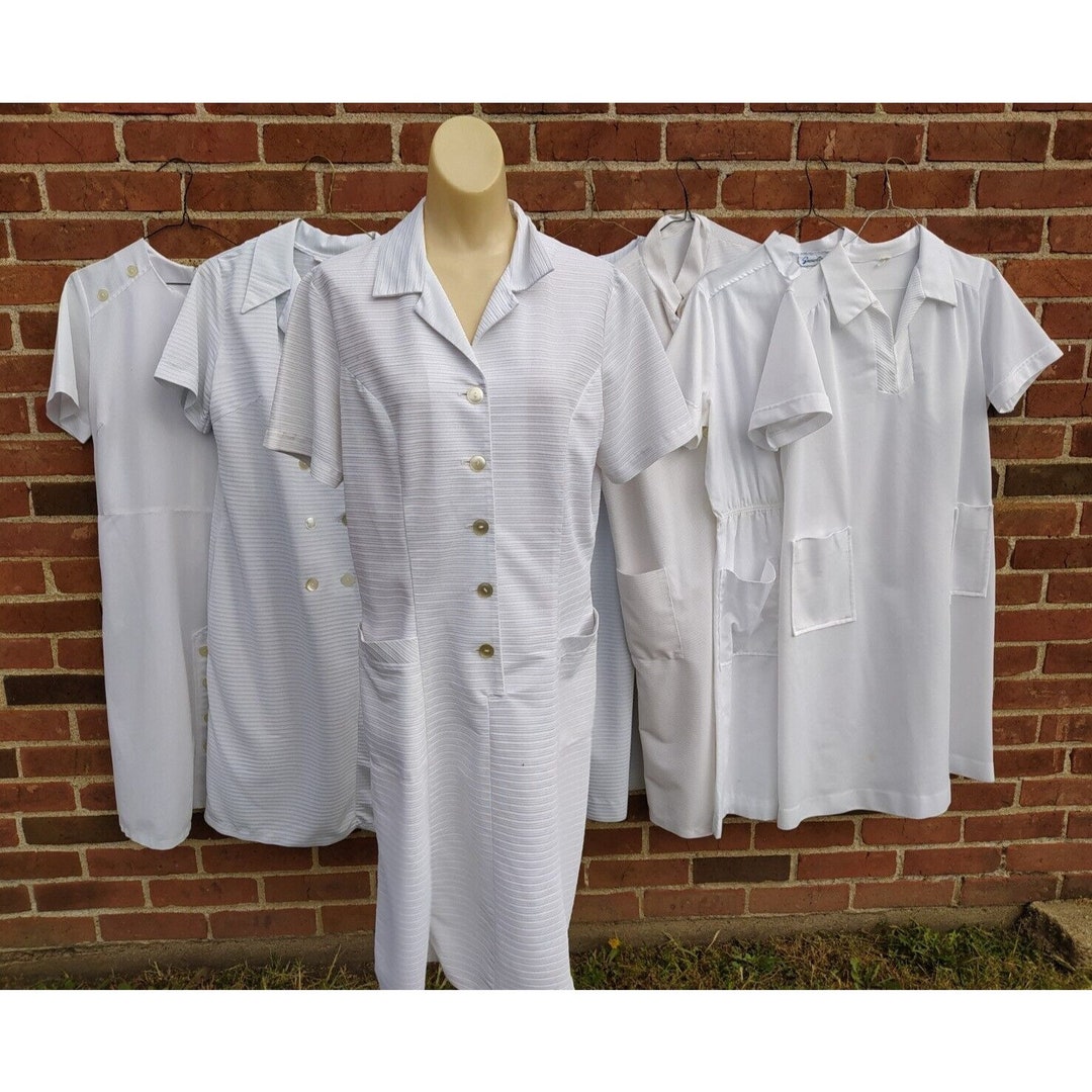 7 Vintage White Nurse Uniforms Dresses 14 Cosplay Asylum Lab Hospital