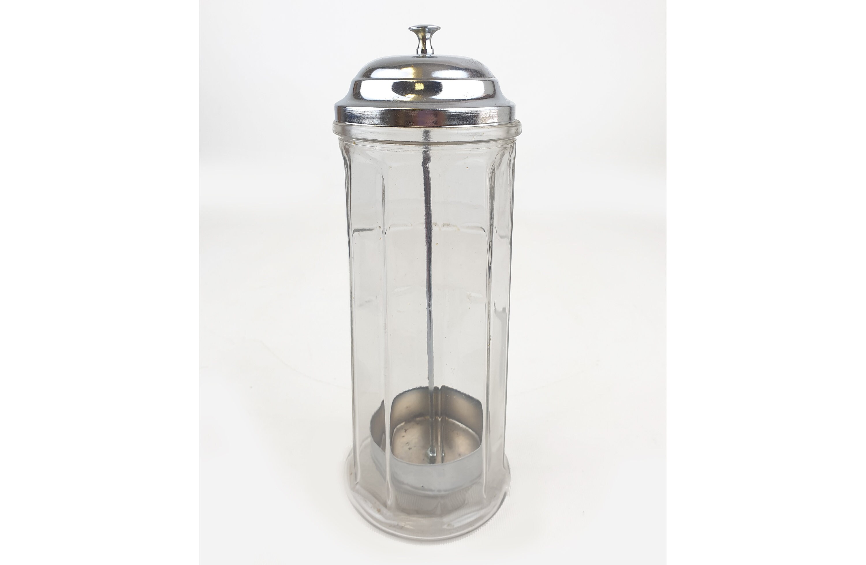 Vintage Gemco Straw Dispenser with Salt and Pepper Shakers Emerald