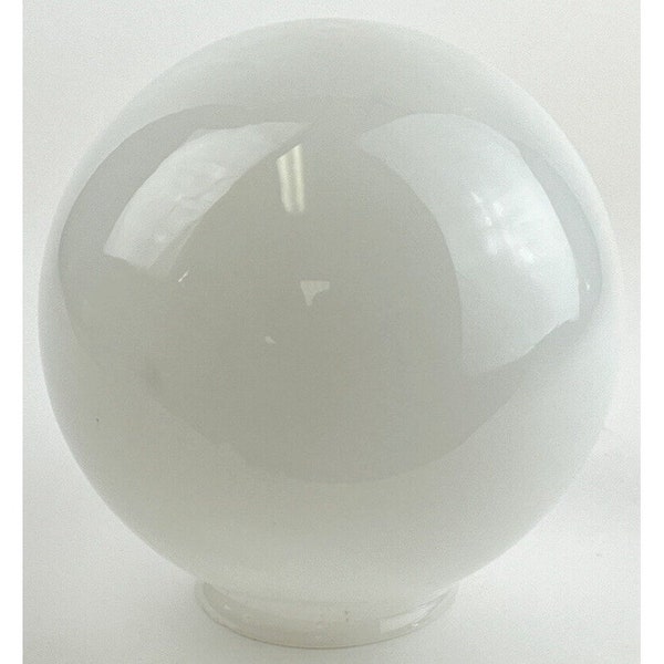 White 8" Glass Globe Round Light Shade Ceiling Fan Lamp Cover Orb Ball 3" Fitter