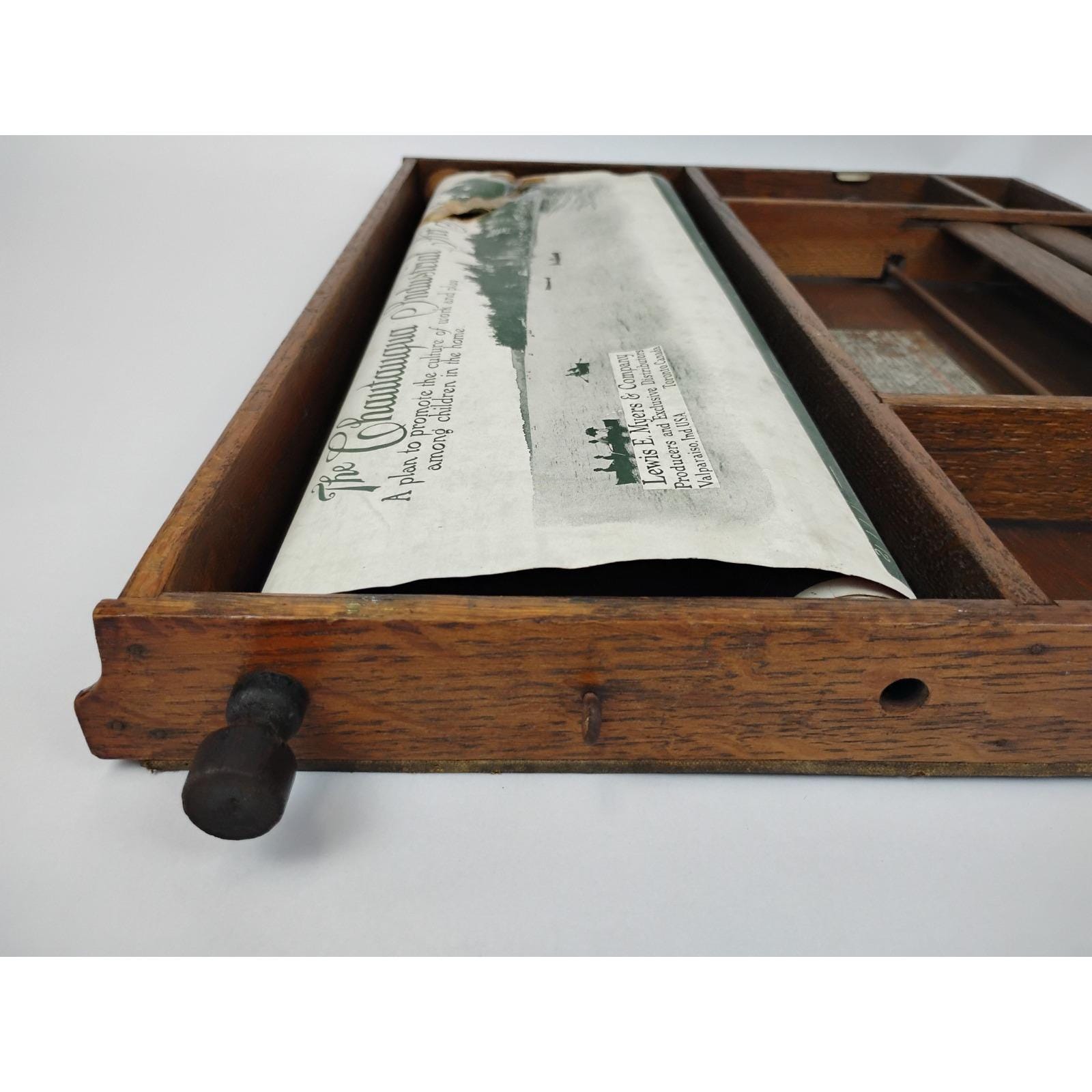 Antique 1913 Lewis E. Myers Chautauqua Industrial Art Desk  display picture 1