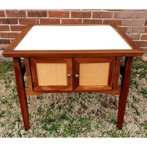 Midcentury End Table Storage Etsy