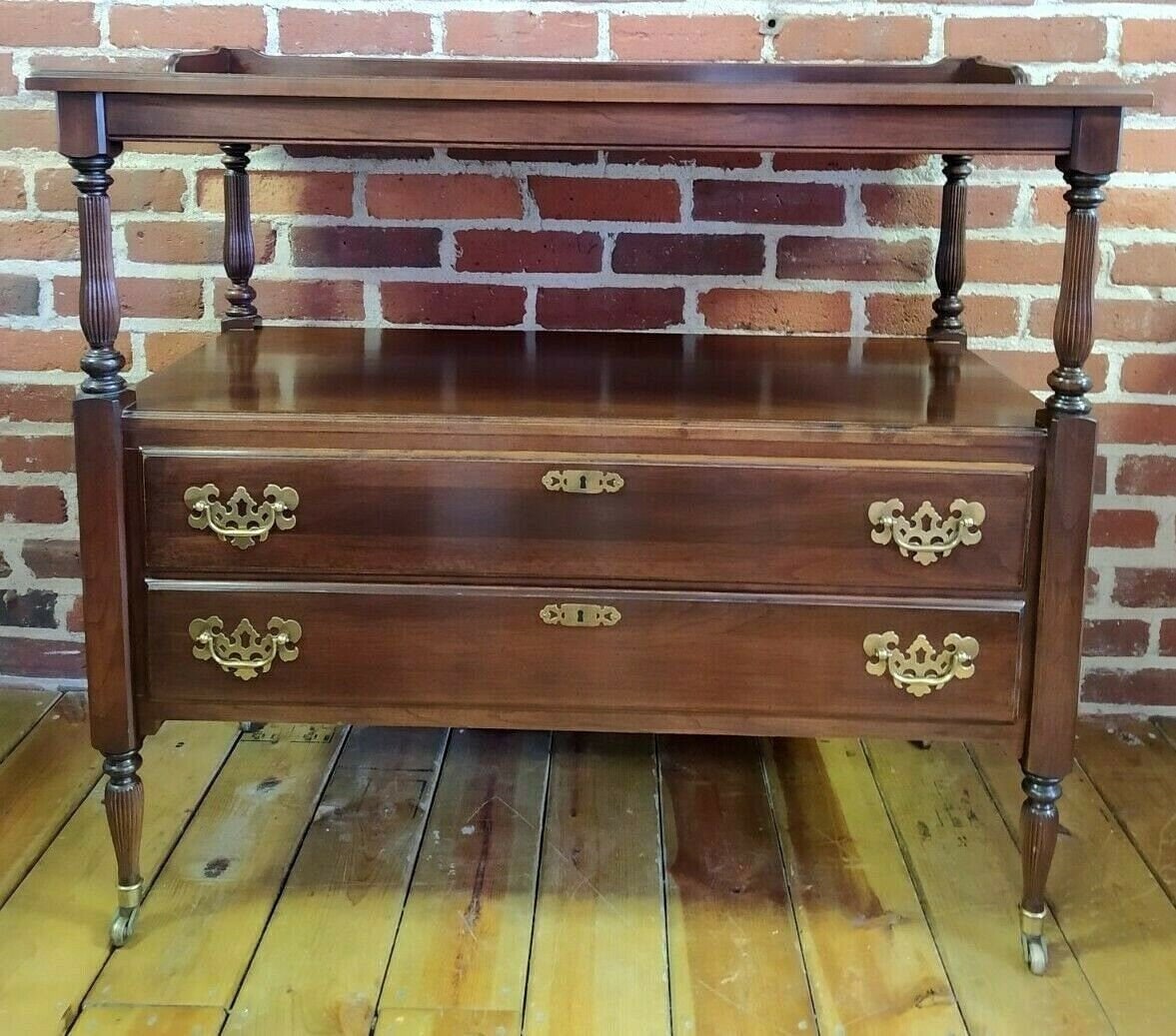 Ethan Allen Court Cherry Wood Server Sideboard Buffet Etsy