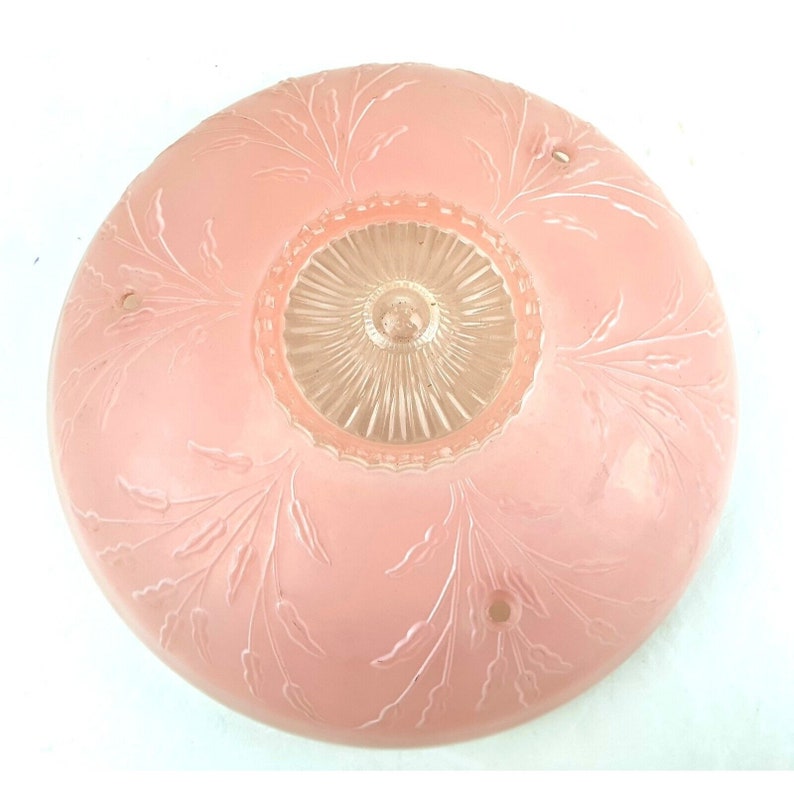 Art Deco 10 Pink Frosted Glass Ceiling Light Shade Cover Etsy