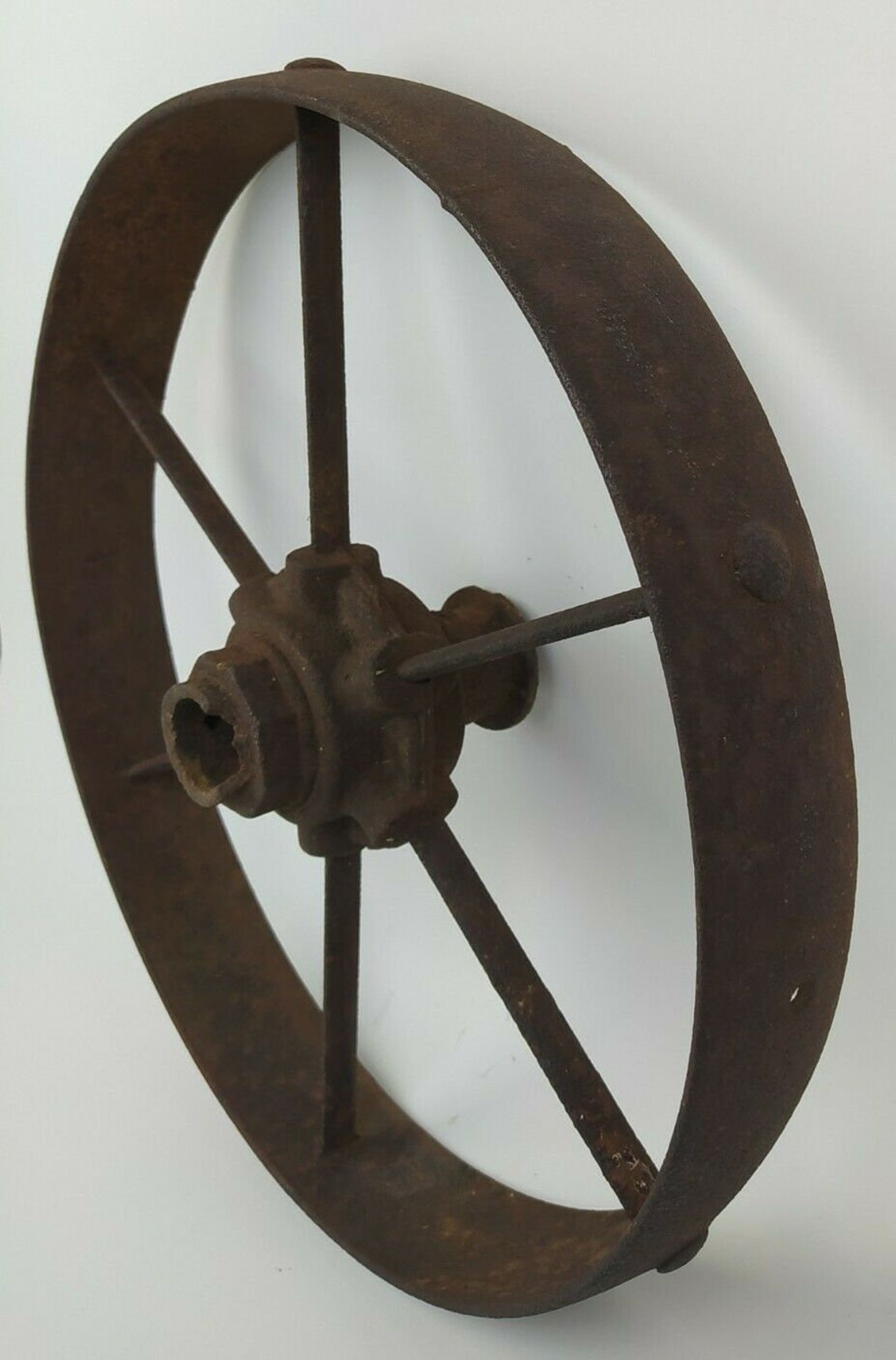 Antique 6 Spoke Cast Iron Wagon cart Wheel 17 Farm Etsy