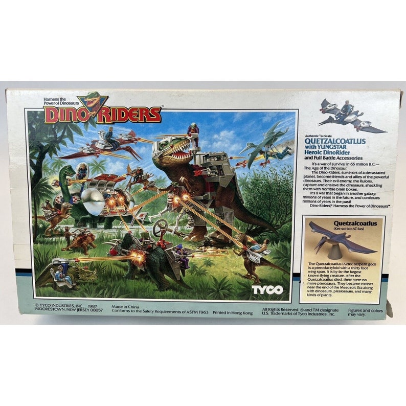 TYCO Dino Riders Quetzalcoatlus & Yungstar New In Open Box With Mini-Comic 1987 image 8