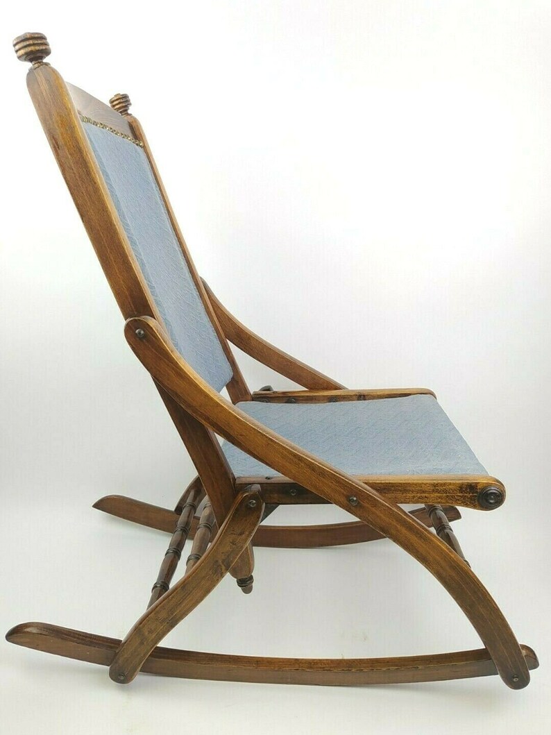Antique Wooden Folding Rocking Chair 32'' Child/small Etsy