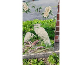 50's Turner Mirror Egret/heron/cranes Tropical Birds LARGE 36x23