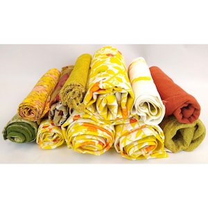 Lot 30’s-60’s Vintage Scraps Pillow Cases Quilt Cotton Fabric 6lbs Flower Power