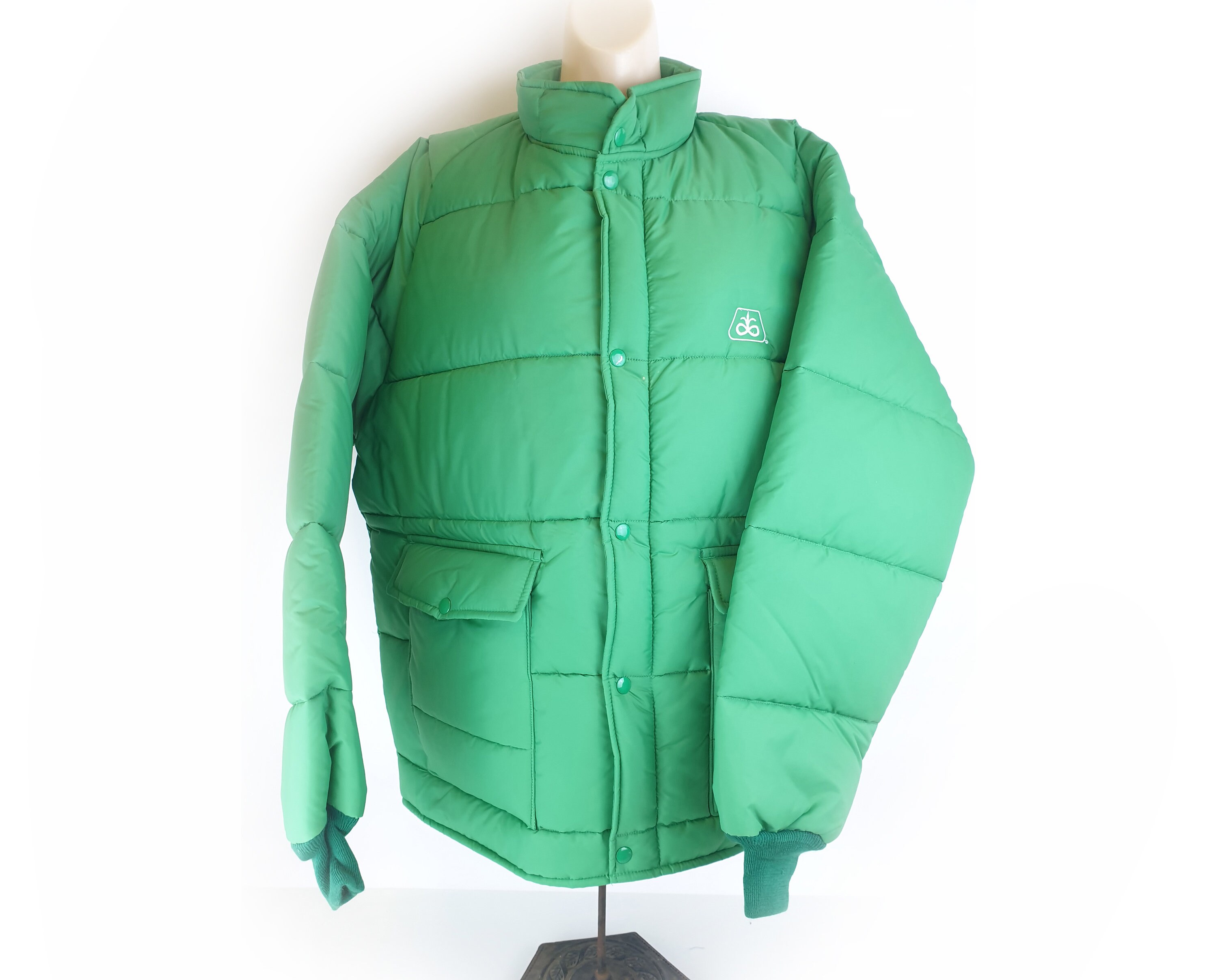 Green Puffer Jacket - Etsy
