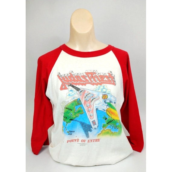 Vintage 1981 Judas Priest Raglan T-shirt - Point of Entry World