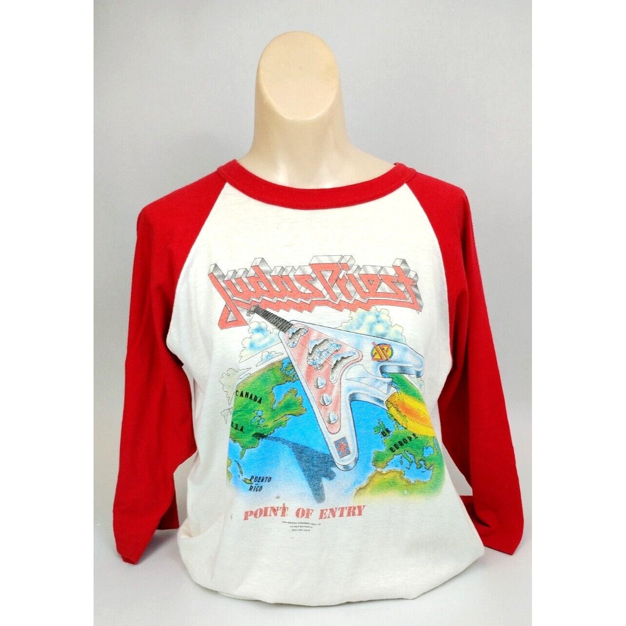 Vintage 1981 Judas Priest Raglan T-shirt - Point of Entry World 