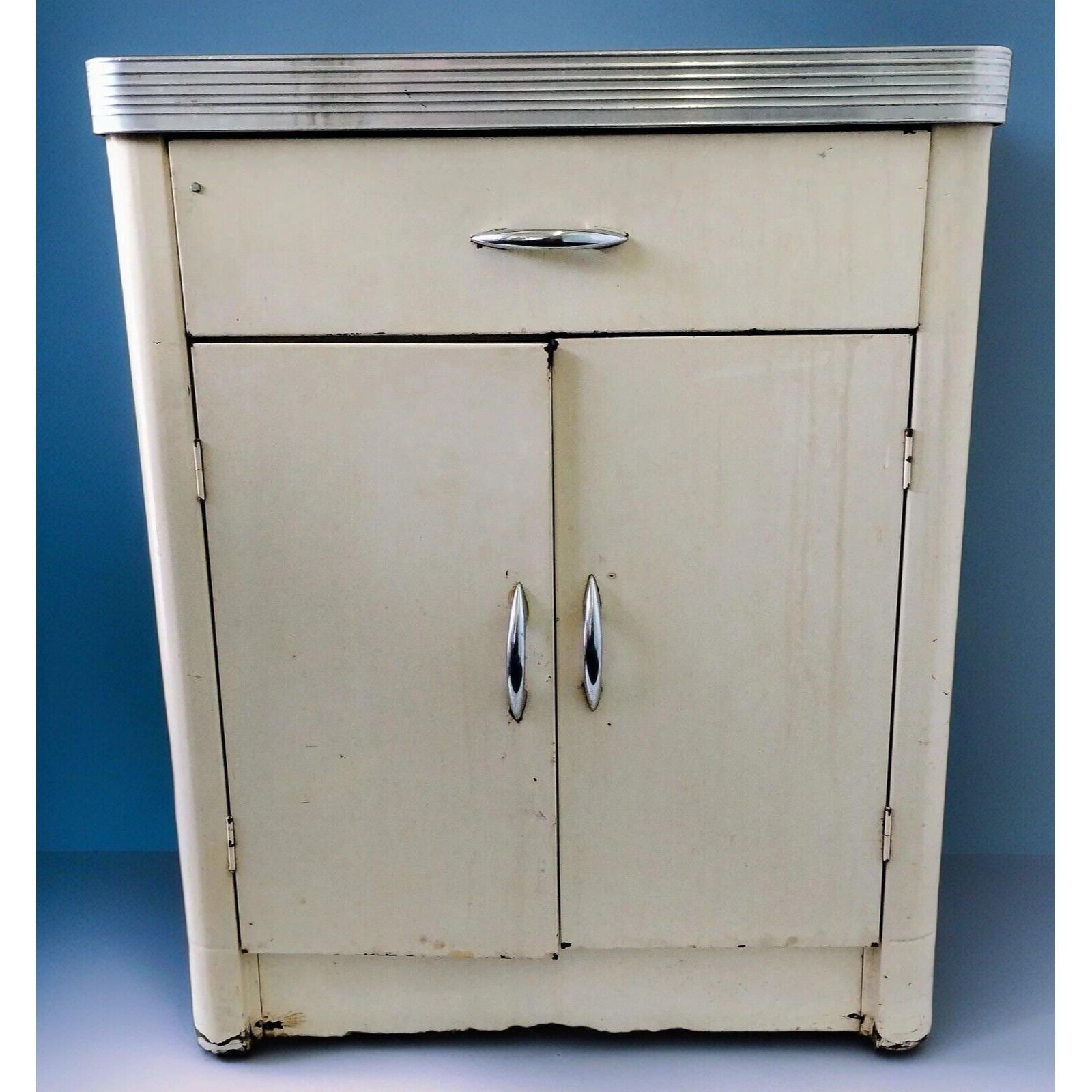 1950s Free Standing 2 Door Cabinet Interstate Metal Product