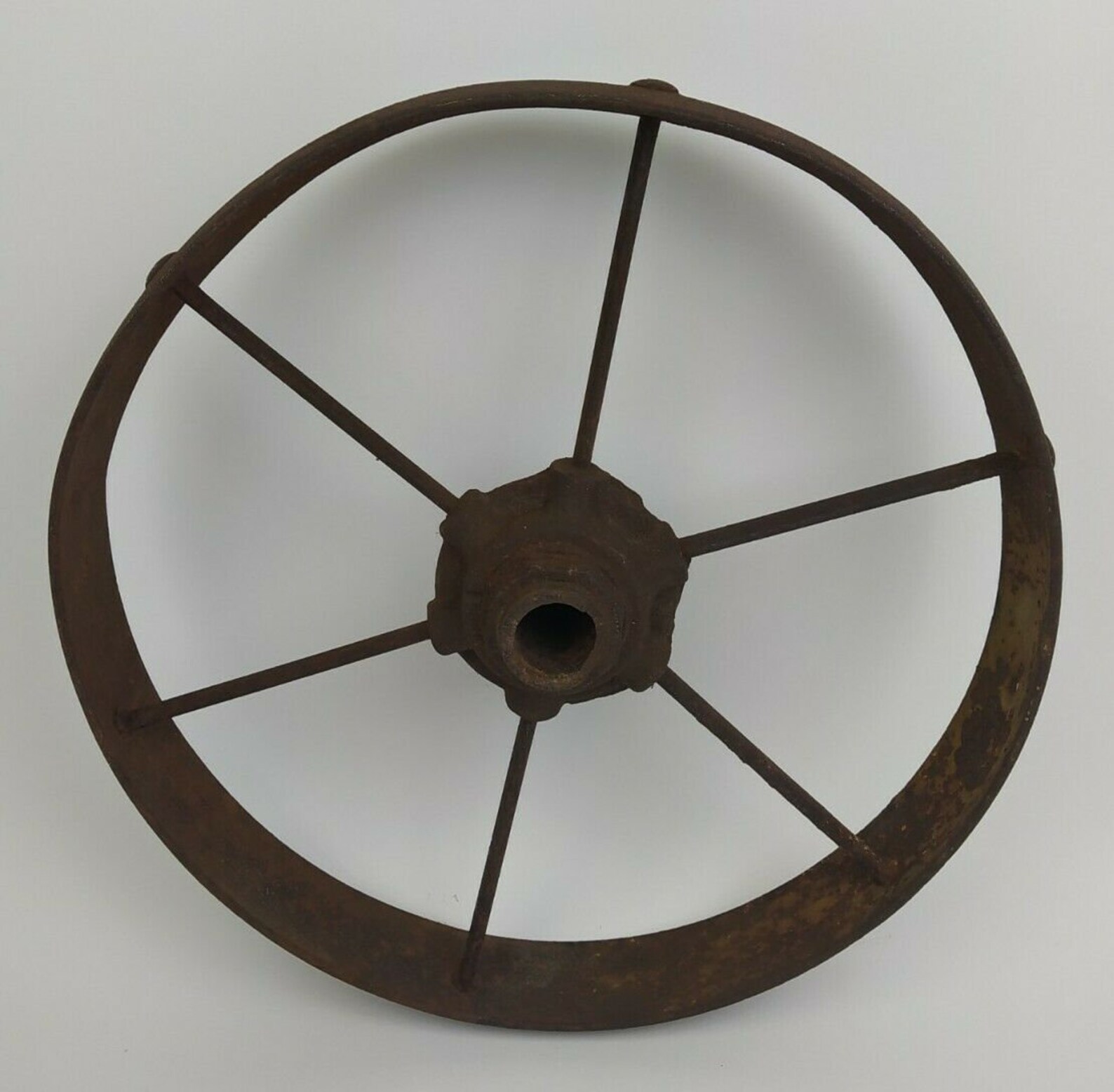 Antique 6 Spoke Cast Iron Wagon/cart Wheel 17 Farm Etsy