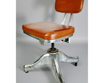Shaw Walker Industrial Adj/Swivel Tanker Desk Chair Propeller Base Office Comfy!