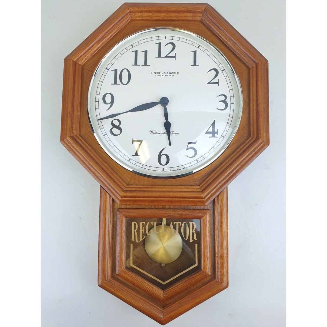 Sterling and Noble Clock Co. Regulator Westminster Chime Wall Etsy