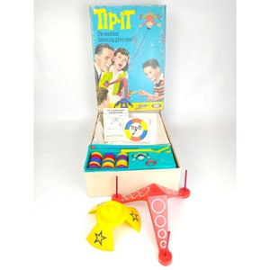 1965 Ideal Toy Tip-it Wackiest Balancing Game Complete w/Box 2435-6 Family Fun