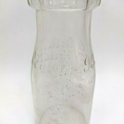 7 Vintage 1/2 Half orders Pint Glass Milk Bottles of Health Peoria Illinois Roszell NOP