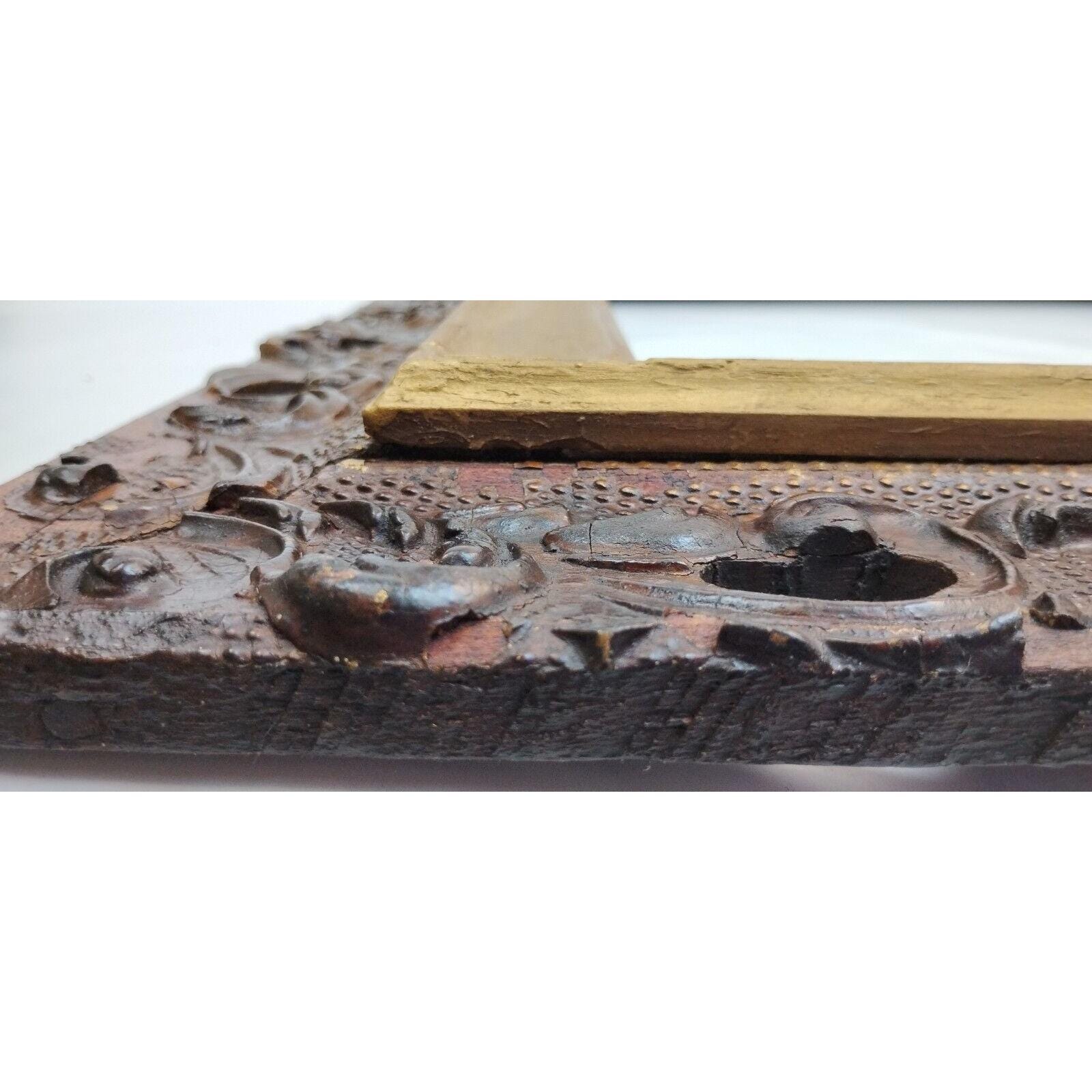 Antique Solid Wood Frame Gesso Ornate 30x26