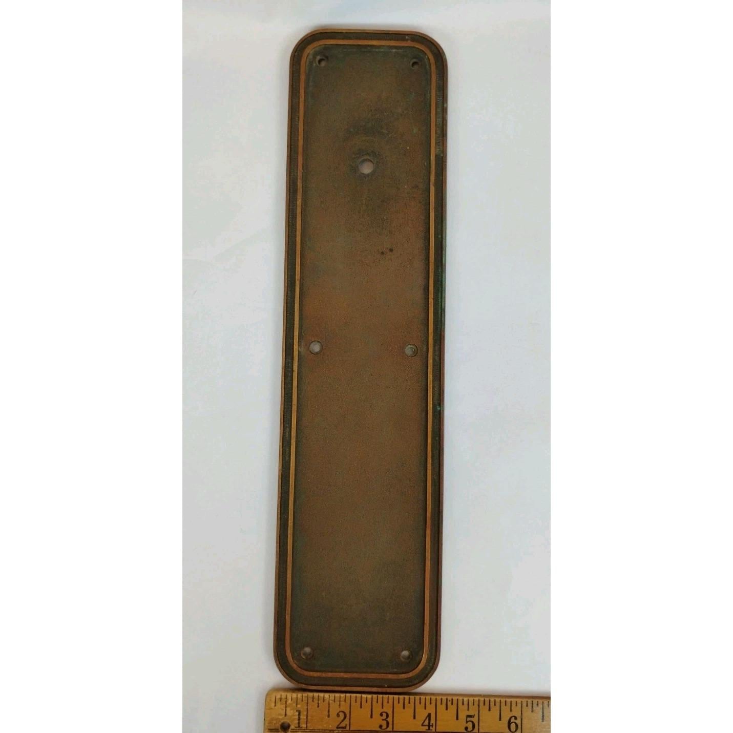 20s Corbin Solid Bronze Door Finger Push Plate 4x16