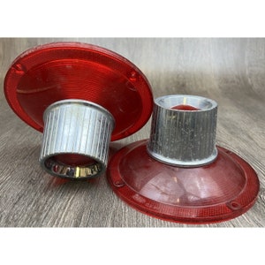 Pair of 1964 Ford Galaxie 500 Tail Light Lens TSDB 64 FD 7" Diameter FoMoCo OEM