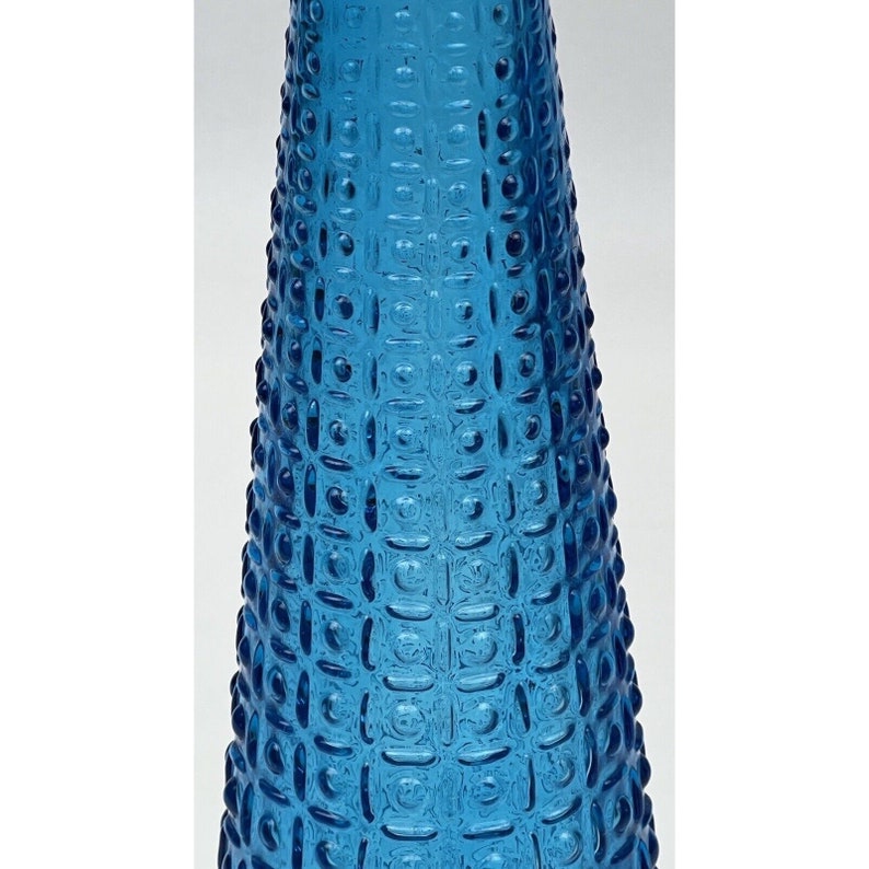 Empoli Aztec Dots/Squares Genie Bottle - Rich Cheerful Blue 22" Excellent MCM image 9