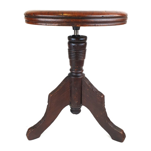 Antique Piano Stool - Etsy