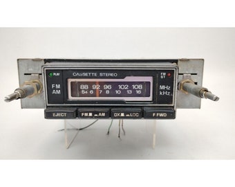Odtwarzacz kasetowy Sanyo AM/FM z lat 80. XX wieku, radio stereo EZ Install FT480, nietestowany