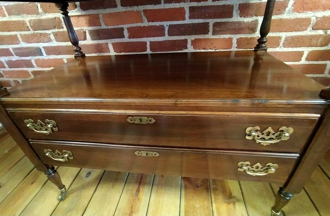 Ethan Allen Court Cherry Wood Server Sideboard Buffet Etsy