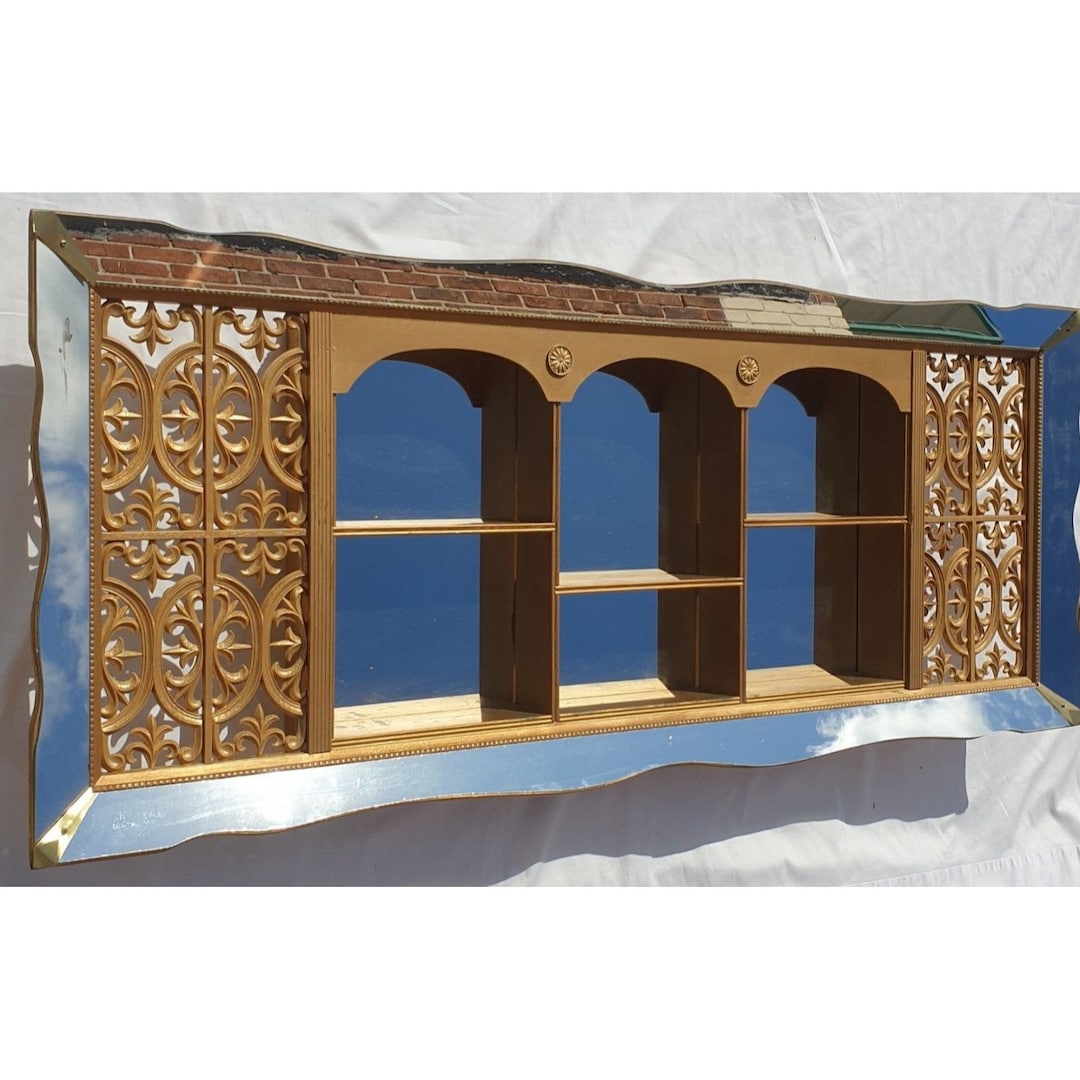 1968 Illinois Moulding Mirrored Shadow Box Wall Hanging Shelf Etsy
