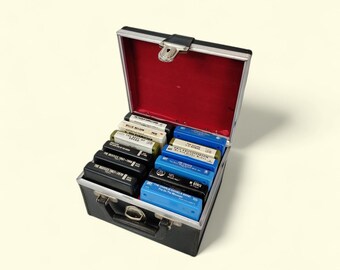 Colección de 12 cintas de 8 pistas de los años 70 con estuche: Pink Floyd, Beatles, Doors, Willie Nelson, Lot Wow